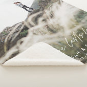 True Love foto modern, minimaal persoonlijk cadeau Sherpa Deken (3/4)