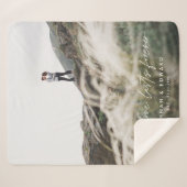 True Love foto modern, minimaal persoonlijk cadeau Sherpa Deken (Voorkant (horizontaal))