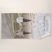 True Love-foto modern, minimaal persoonlijk cadeau Strandlaken (Voorkant)