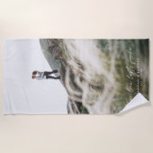 True Love foto modern, minimaal persoonlijk cadeau Strandlaken (Voorkant)