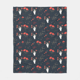 True Love Hands en Flowers Fleece Deken