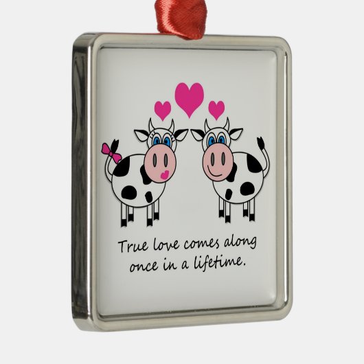 True Love Happy Cows Ornament (Rechts)