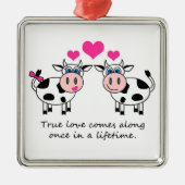 True Love Happy Cows Ornament (Voorkant)