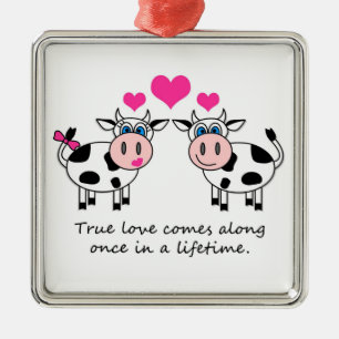 True Love Happy Cows Ornament