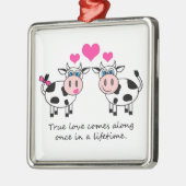 True Love Happy Cows Ornament (Links)