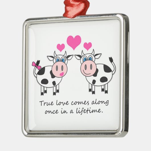 True Love Happy Cows Ornament (Links)