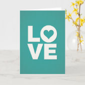 True Love Heart Card Kaart (Gele Bloem)