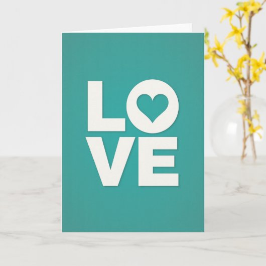 True Love Heart Card Kaart (Gele Bloem)