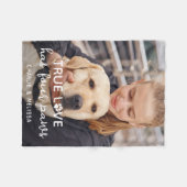 True Love heeft 4 Paws Custom Pet Hondenliefhebber Fleece Deken (Voorkant (Horizontaal))