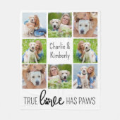 True Love Hondenliefhebber Gepersonaliseerd foto's Fleece Deken (Voorkant)