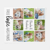 True Love Hondenliefhebber Gepersonaliseerd foto's Fleece Deken (Voorkant (Horizontaal))