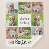 True Love Hondenliefhebber Gepersonaliseerd foto's Sherpa Deken (Voorkant)