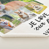 True Love Hondenliefhebber Personalized 4 Photo Co Sherpa Deken (3/4)