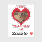True Love Horses Conversation Heart Valentine Sticker (Vel)