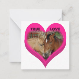 True Love Horses Conversation Hearts Valentine's Notitiekaartje