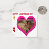 True Love Horses Conversation Hearts Valentine's Notitiekaartje (Voorkant / Achterkant in situ)