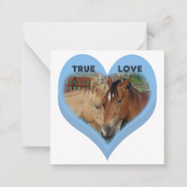 True Love Horses Conversation Hearts Valentine's Notitiekaartje