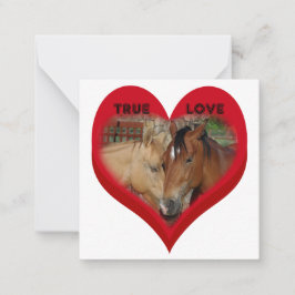 True Love Horses Conversation Hearts Valentine's Notitiekaartje