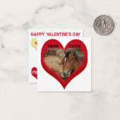 True Love Horses Conversation Hearts Valentine's Notitiekaartje (Voorkant / Achterkant in situ)