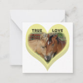 True Love Horses Conversation Hearts Valentine's Notitiekaartje (Voorkant)