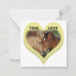 True Love Horses Conversation Hearts Valentine's Notitiekaartje