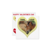 True Love Horses Conversation Hearts Valentine's Notitiekaartje (Voorkant / Achterkant in situ)