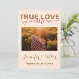 True Love houdt stand voor ever Couple Photo Heart