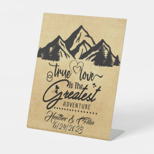 True Love is het grootste avontuurlijke Aangepaste Reclamebord Met Voetstuk