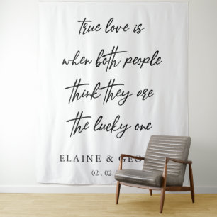 True Love is Wedding Photo Backdrop Wandkleed