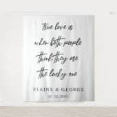 True Love is Wedding Photo Backdrop Wandkleed (Voorkant)