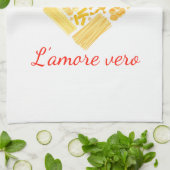 True Love - Italiaans pasta Kitchen Towel Theedoek (Gevouwen)