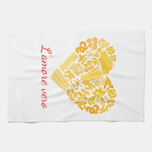 True Love - Italiaans pasta Kitchen Towel Theedoek (Horizontaal)