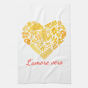 True Love - Italiaans pasta Kitchen Towel Theedoek