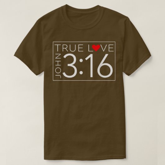 True Love John 316 Valentijnsdag Ch T-shirt (Design voorkant)