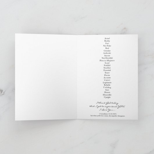 True Love. Kaart (Binnen)