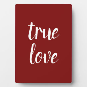 "True Love" kleine tabeltekst Fotoplaat