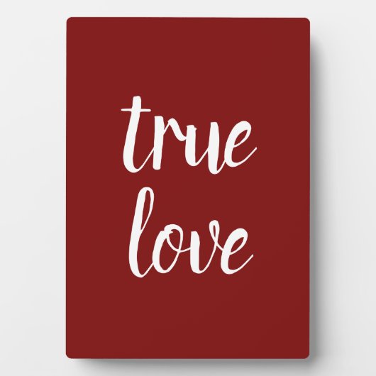 "True Love" kleine tabeltekst Fotoplaat (voorkant)