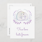 True Love Lasts for ever Polar Beer Valentijnsdag Feestdagenkaart (Voorkant / Achterkant)