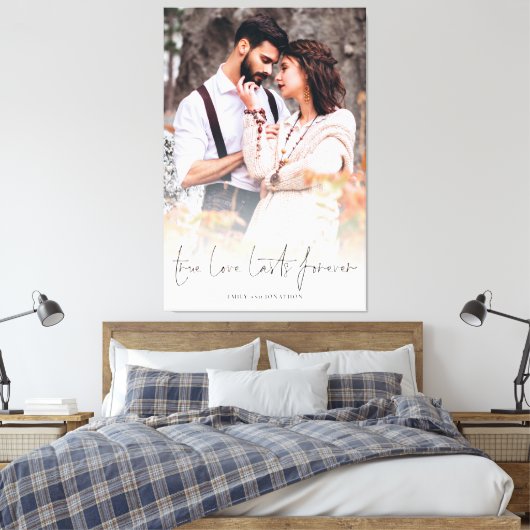 True Love Lasts Forever Coulay-out Canvas Afdruk (Insitu (Slaapkamer))