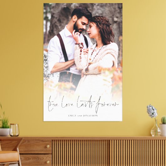 True Love Lasts Forever Coulay-out Canvas Afdruk (Insitu (Woonkamer))