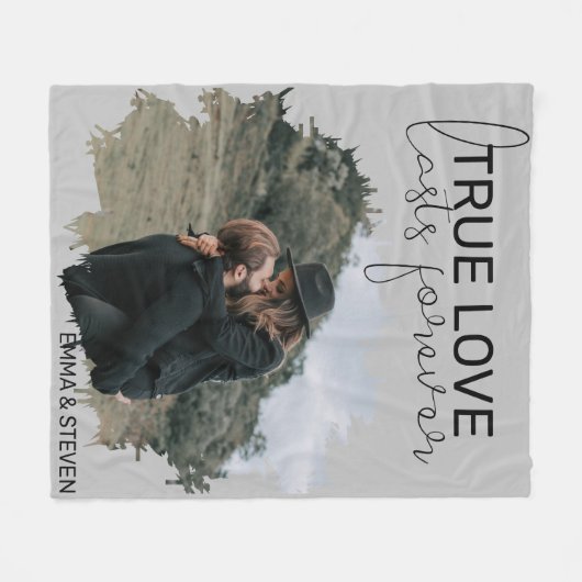 True Love Lasts Forever | Foto van Fleece Blanket (Voorkant (Horizontaal))