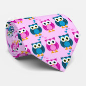 True Love - Owl Cartoon Stropdas (Opgerold)