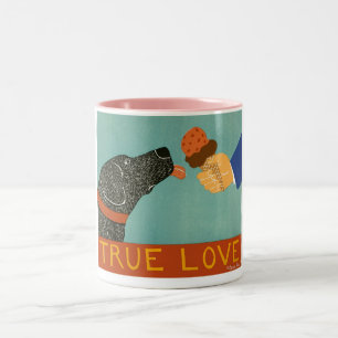 True Love-Pink Mok-Stephen Huneck Tweekleurige Koffiemok