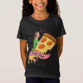 True Love Pizza Slice Retro Romance Novel Design - T-shirt (Voorkant)