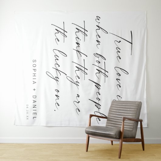True Love Quote Backdrop Decor Wandkleed (In Situ (horizontaal))