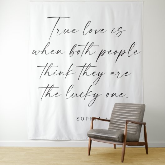 True Love Quote Backdrop Decor Wandkleed (In situ)
