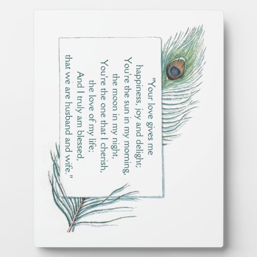 True Love Quote Husband Wife Wedding Plaque Fotoplaat (Voorkant)