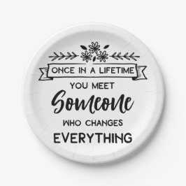 True Love Quote Wedding, Vrijgezellenfeest, Verlov Papieren Bordje