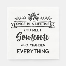 True Love Quote Wedding Vrijgezellenfeest Zwart Wi Servet