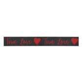True Love Red Glitter Valentijns Grosgrain Ribbon Grosgrain Lint (Voorkant)